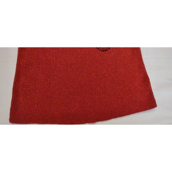 Objects D'art Black Beaded Cotton Metallic Red Sleeveless Sweater Shirt Size M - Picture 2 of 10